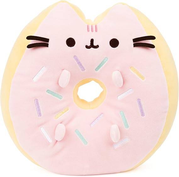 GUND Pusheen Sprinkle Donut Squisheen 12-Inch Squishy Plush; Ages 8+