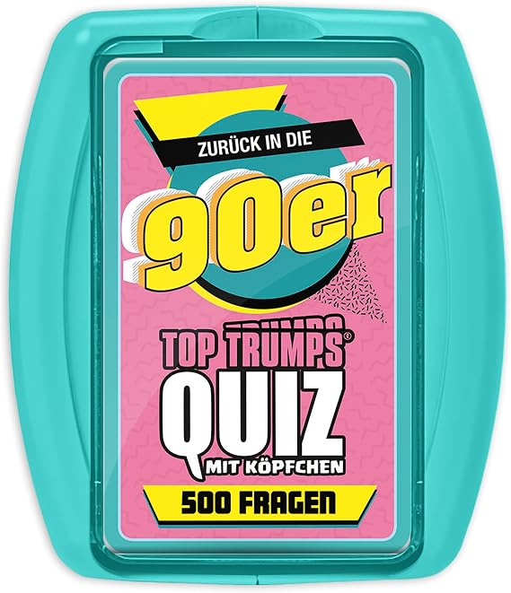 Winning Moves - TOP TRUMPS Quiz - 90s - Card Game for Adults - Age 8+ German WIN47315