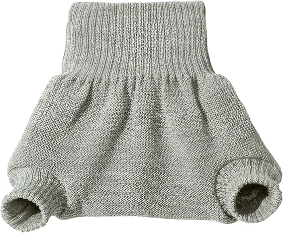 Disana 100% Organic Wool Diapers Cover/Soaker/Over Pants Made in Germany (74-80 (6-12 Months), Grey)