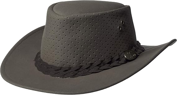 Aussie Chiller Bushie Perforated Golf Hat Grey Large