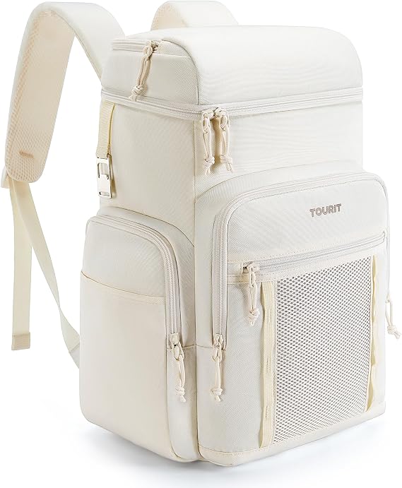TOURIT Insulated Backpack Cooler: 30 Cans Waterproof Leakproof Soft Cooler Bag Beach Travel Picnic Camping