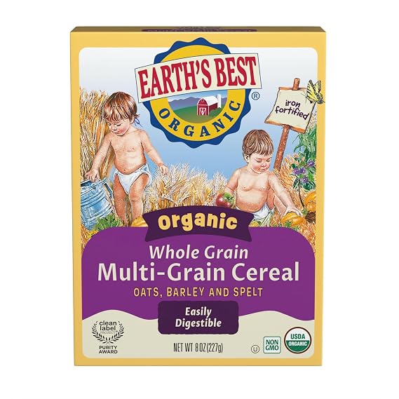Earth's Best Organic Infant Cereal, Whole Multi-Grain Cereal, 8 Oz