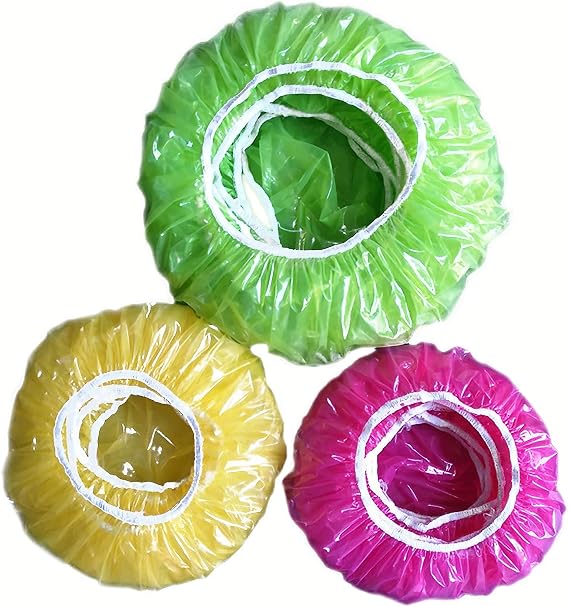 60 Pcs Reusable Elastic Food Bowl Covers 3 Sizes BPA Free for Kitchen