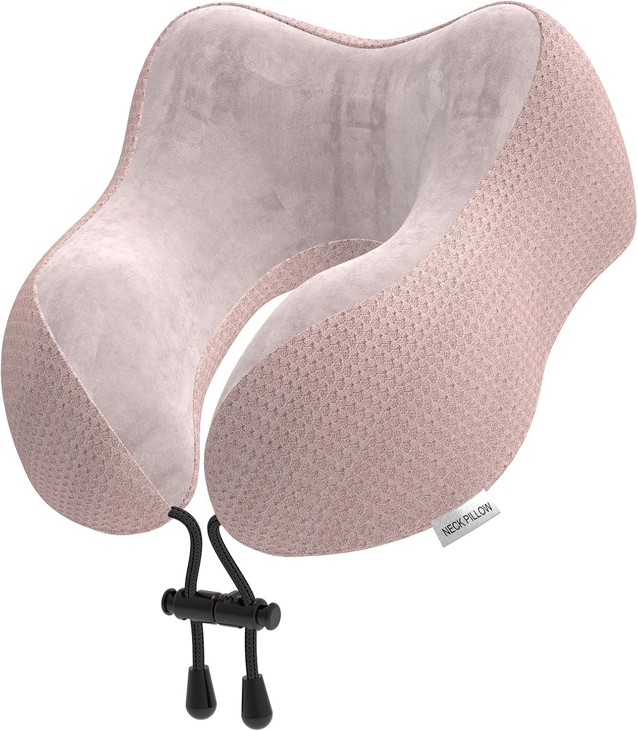 Travel Pillow Neck Pillow for Travel Airplane Memory Foam Flight Pillow for Cars, Trains, Home, Offices (Black)