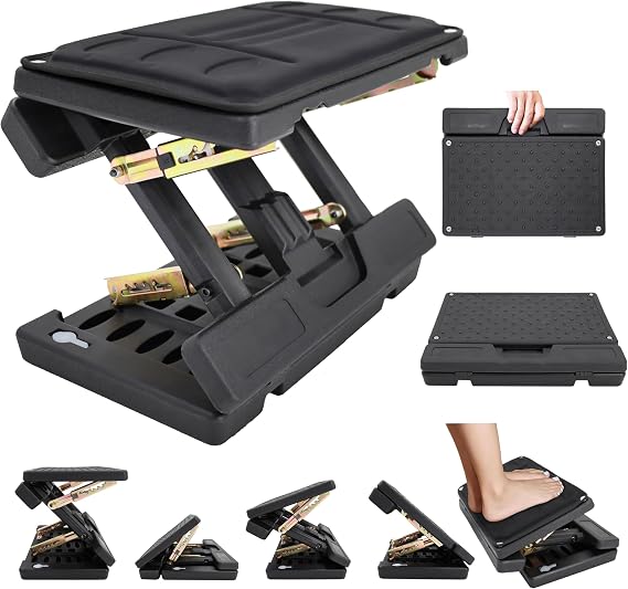 Adjustable Under Desk Foot Rest & Leg Rest Massage Office Footrest