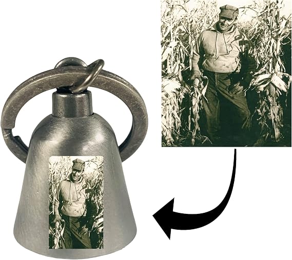 Custom Photo Motorcycle 'Evil Spirits' Biker Guard Bell. Add Any Photo or Design Your Bell. Universal Fit. Custom Made in the USA (Silver Bell)
