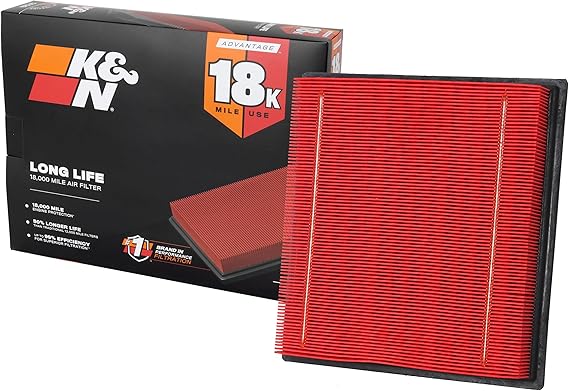 K&N Engine Air Filter:Long Life 18,000 Mile Replacement AirFilter:Compatible with 2002-2026 Ford/Lincoln Truck and SUV(F150, F150 Raptor,Expedition,Navigator, F250, F350, F450, F550, F650),KNA-2385