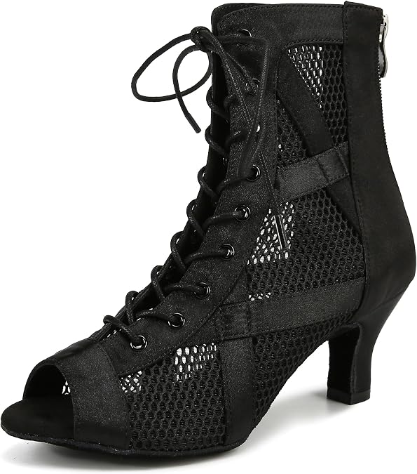 Women Ballroom Latin Salsa Dance Shoes Performance 2.5 and 3.5 inch Heel Footwear
