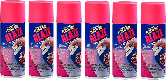 Plasti Dip Performix (11223-6-6PK) Blaze Pink Spray - 11 oz. Aerosol, (Pack of 6)