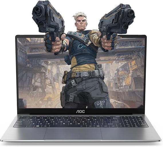 Gaming Laptop with AMD Ryzen 4300U Processor, 15.6" FHD Screen Laptop Computer with Radeon Graphics, 16GB RAM 512GB ROM Laptops Work Student Windows 11 Laptop, Wi-Fi, Type-C, HDMI, Webcam Cover Slide