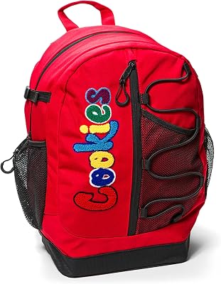 COOKIES Bungee Smell Proof Backpack Large Odorless Travel Backpack for Men & Women, Carry-On, Work, Stylish & Spacious Bag - Red