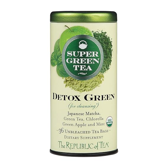 The Republic of Tea SuperGreen Organic Detox Green Tea, 36 Count