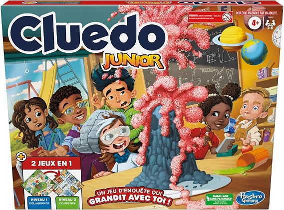 Hasbro Gaming Cluedo Junior Reversible 2 in 1 Detective Cluedo Game for Young People, Mystery Game, Board Games for Kids