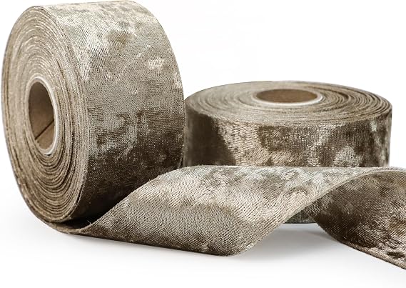 Keypan Taupe Velvet Ribbon 1-1/2" Double Sided Glossy Fabric 10Yd
