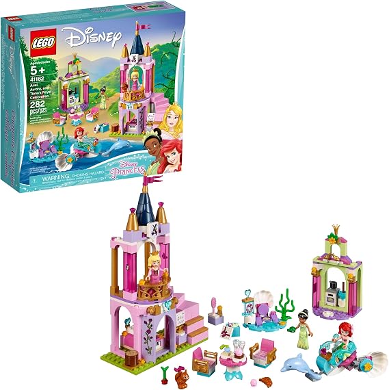 LEGO Disney Aurora, Ariel and Tianas Royal Celebration 41162 Building Kit (282 Pieces)