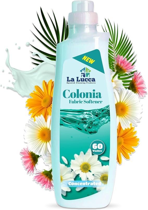 LaLucca Colonia Fabric Conditioner Softener | 60x Washes | Concentrated Clothes Washing Softener | Spanish Fabric Softener | Long Lasting 1.5 Litre Laundry Conditioner Liquid | For All Fabrics