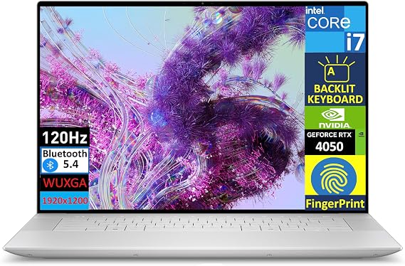 Dell XPS 16 9640 (Replace XPS 15) Business Laptop, 16.3" FHD+ (1920X1200) Intel Ultra 7 155H (Beats i7-13620H), 16GB RAM, 1TB SSD, GeForce RTX 4050, Fingerprint, Backlit KYB, Webcam, Win 11 Pro