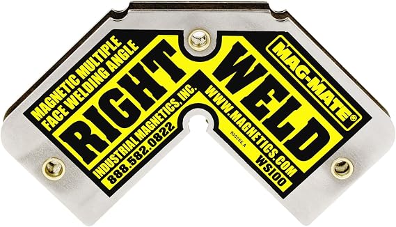 MAG-Mate WS100 Right Weld Magnetic Welding Square, Durable Magnets, Versatile Angles, Large Finger Hole, 40 lbs. Holding Capacity