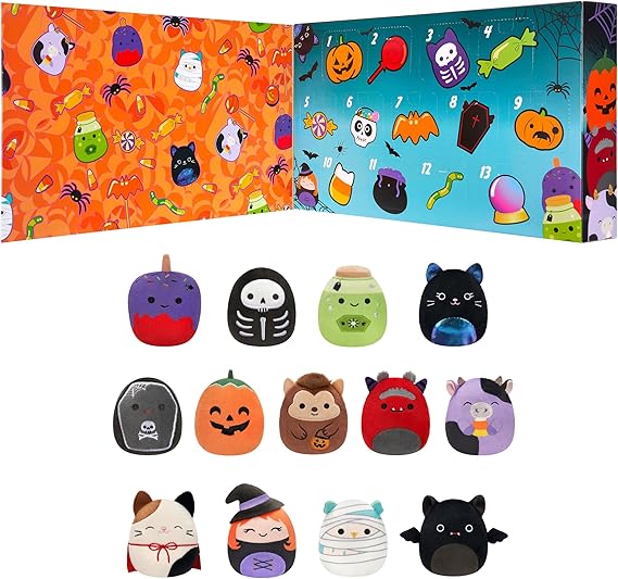 Squishmallows Original Micromallows Halloween Countdown Calendar 13-Pack Plush
