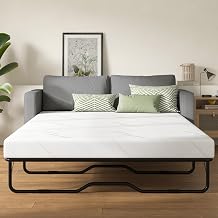 4" Sofa Mattress Queen Size Gel Memory Foam Infused with Removable Washable Cover for Sleeper Sofa, Pull Out Bed, Guest Room, RV, Boat