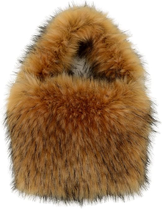 Tote Women's Fashion Faux Fur Personalized Fluffy Tote Bag Large Capacity Top Handle Shoulder Crossbody Bag