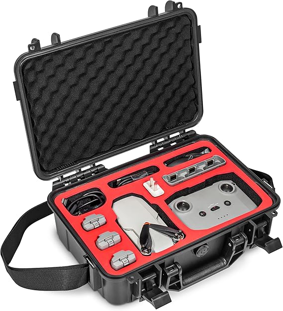 Tomat Mini 4K Case Waterproof Hard Carrying Case for DJI Mini 4K/Mini2/Mini2 SE Fly More Combo Accessories