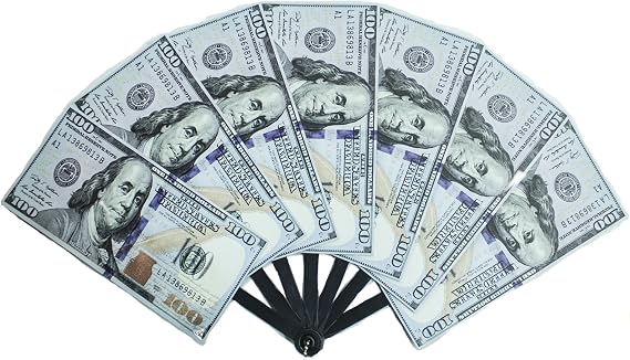 Wii Big Bucks Novelty One Hundred Dollar Bill Personal Hand Fan