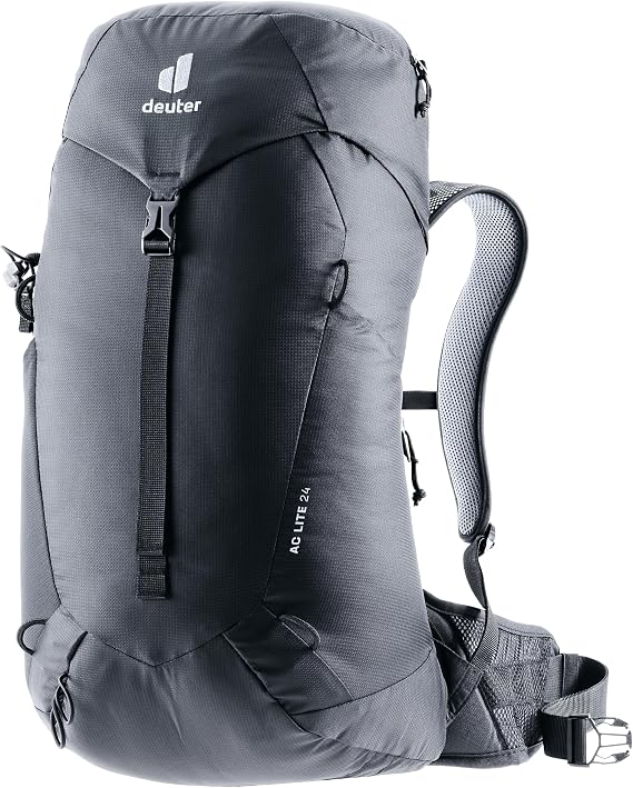 Deuter AC Lite 24L Hiking & Daypack Backpack with Steel Frame & Superior Breathability - Black