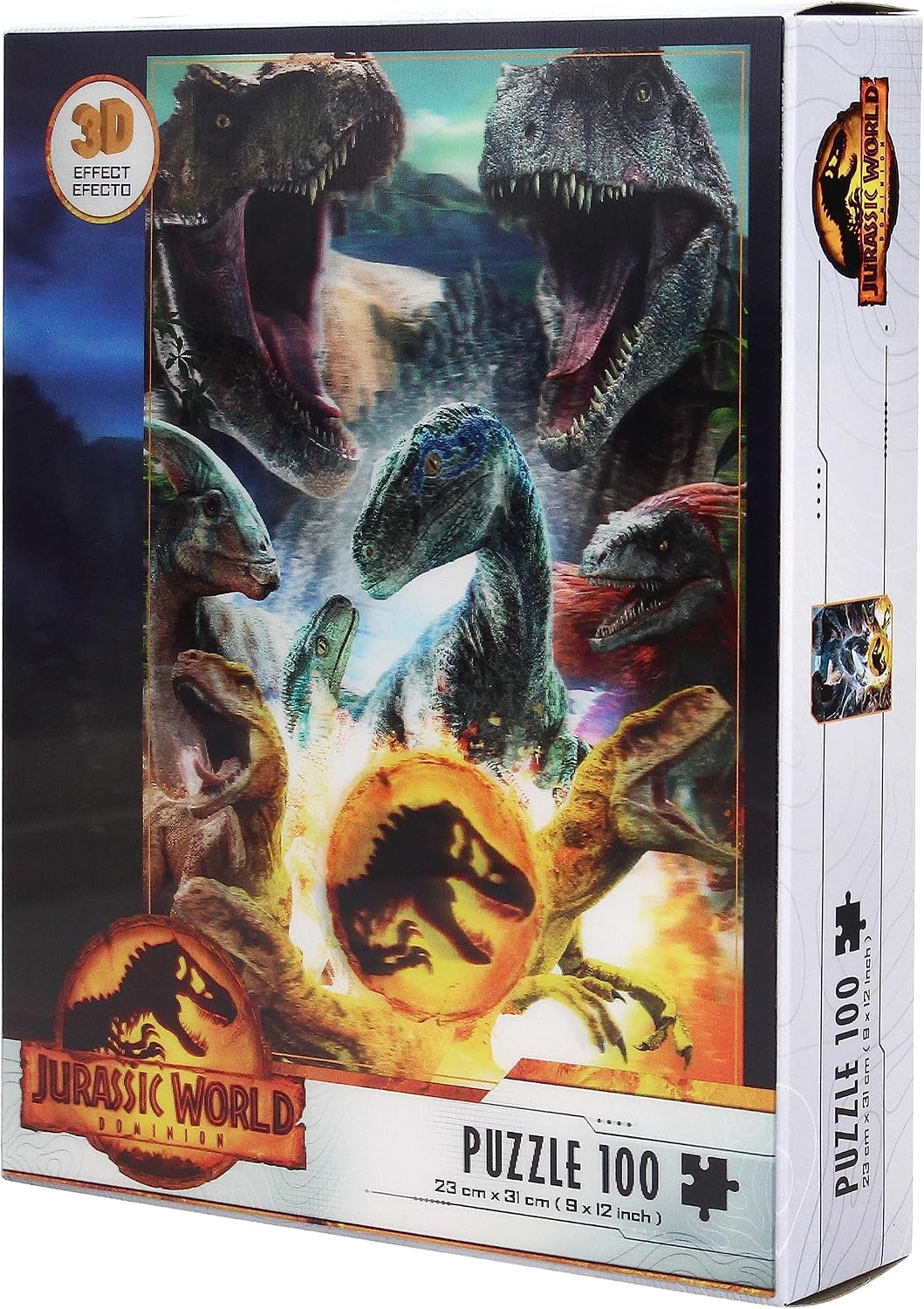 SD toys - Puzzle Jurassic World - Compo Carnivorous Effet 3D 100Pcs - 8435450255762