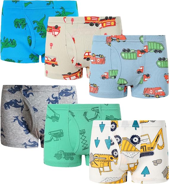 Finihen Toddler Boys Underwear Kids Cotton Boxer Briefs Panties Multipacks