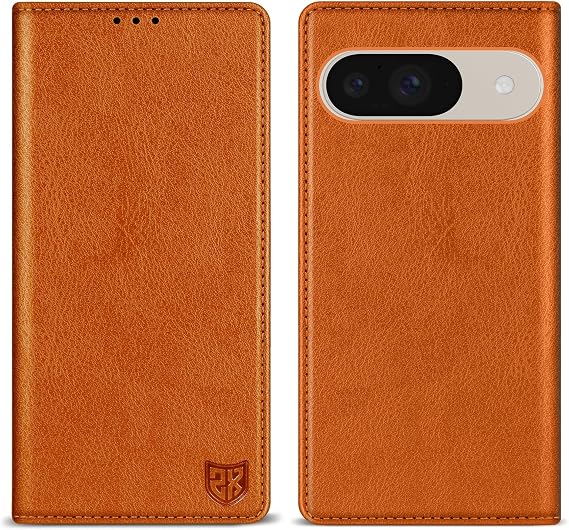  for Google Pixel 10/10 Pro Wallet Case with [RFID Blocking] Card Slot Stand Strong Magnetic Leather Flip Fold Protective Phone Case for Google Pixel 10/10 Pro Case Wallet(Brown-6.3 inch)