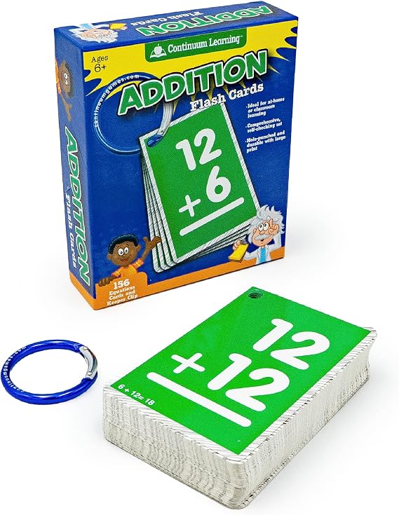Continuum Learning Addition Flash Cards