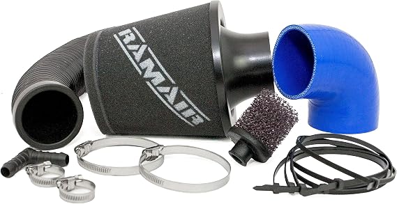Ford Fiesta ST150 Performance Induction Intake Cone Air Filter Kit Ramair Blue, black