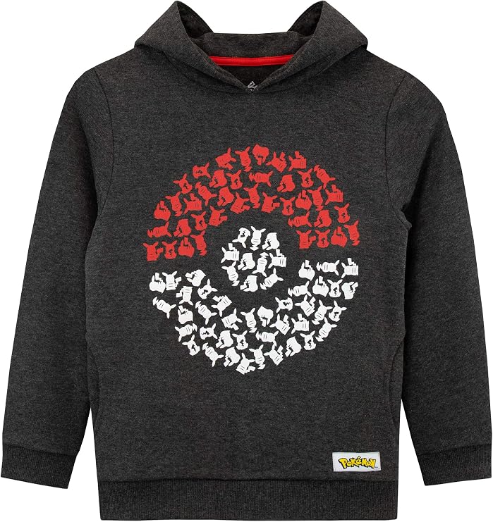 Pokemon Hoodie For Boys With Pokeball Design | Pikachu Kids Hoodies
