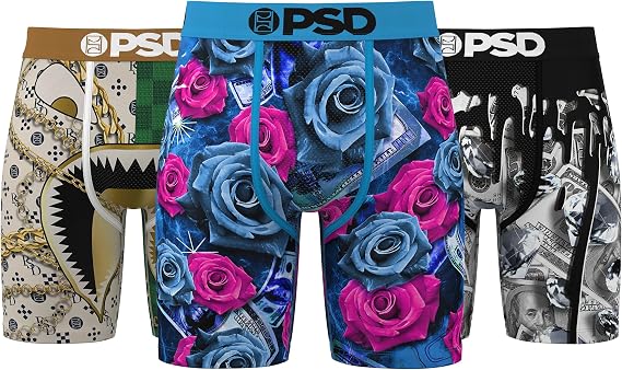 PSD Men's Prestige Boxer Brief 3-Pack, Multi, M