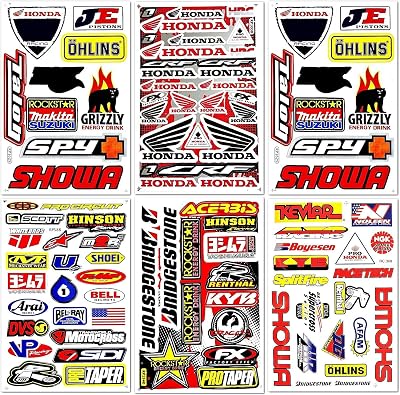 Dirt Bike Dirtbikes Motorcycle Motos Motocross Motorcross Bikes Motorex atv performance part garage toolbox Racing Pack 6 Vinyl Graphics Decals and Stickers set D6725 Best4Buy