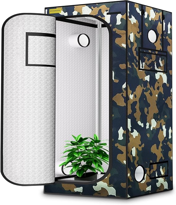 Grow Tent 120 x 120 x 200 cm 600D Oxford Grow Tent with Reflective Polyester Layer 19 mm Steel Tubes Viewing Window Ventilation Openings Removable Base Grow Tent for Hydroponics Home Growing