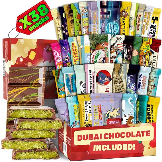 International Snack Box, Unique Experience with Universal Exotic Candies and Treats from around the World, Gift-Ready Foreign Foods in Packages Inspired by European, Japanese and Korean Cultures