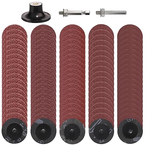 100Pcs Quick Change Surface Prep Discs with 1/4" Round Hex Shank