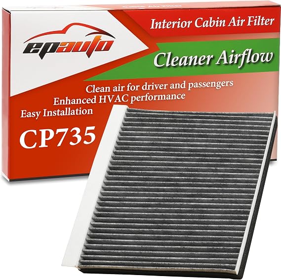 EPAuto CP735 (CF10735) Cabin Air Filter Replacement for Kia | Kia Telluride, Stinger, K900; Hyundai Santa Fe, Equus, Genesis (Sedan); Genesis G80, GV80, G70, G90, GV70, Electrified G80