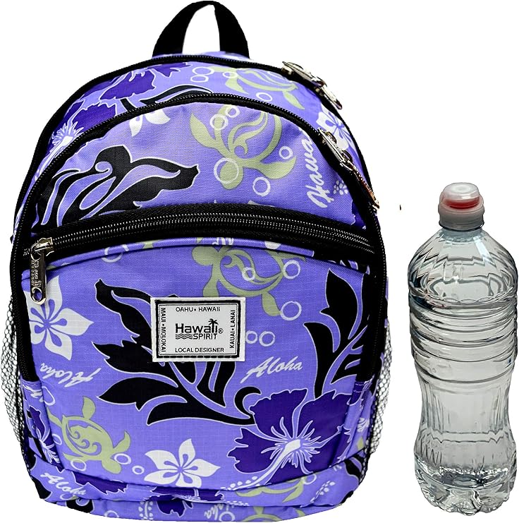 Junior Backpack (Purple, Honu lauhala)