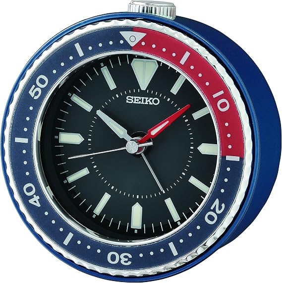 SEIKO Mai Heritage Alarm Clock, Classic Blue